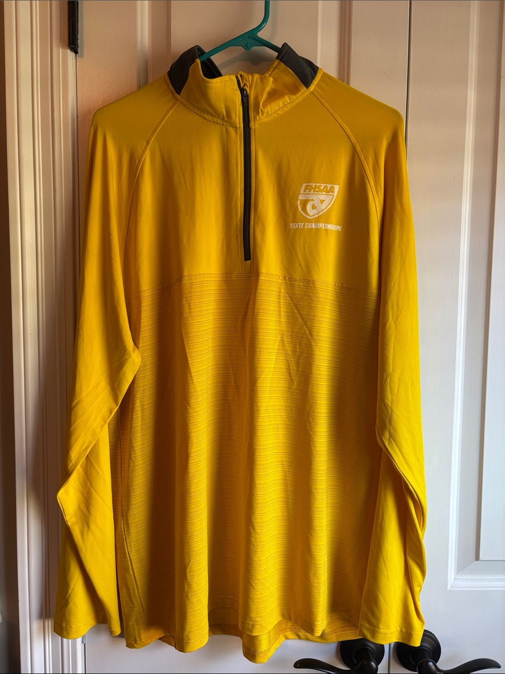 Men's Yellow Performance Quarter-Zip Pullover with Logo